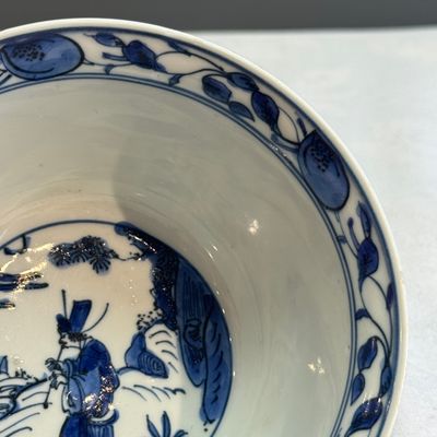 A Chinese blue and white 'Qu Shui Liu Shang 曲水流觴' bowl — foto 9