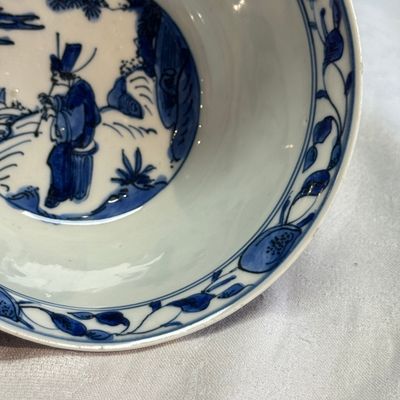 A Chinese blue and white 'Qu Shui Liu Shang 曲水流觴' bowl — foto 10