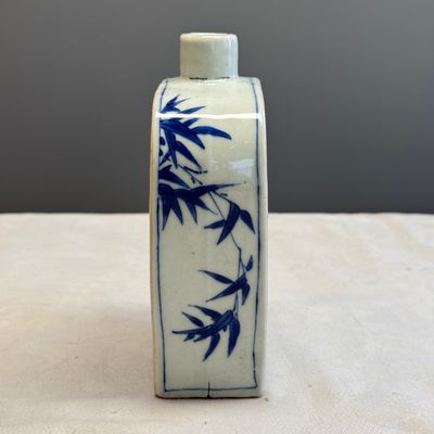 A Chinese blue and white 'Roosters' tea caddy — foto 5