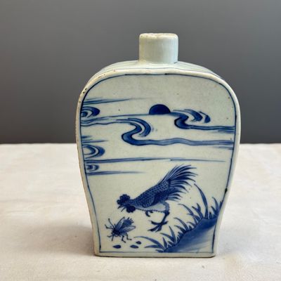 A Chinese blue and white 'Roosters' tea caddy — foto 6