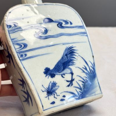 A Chinese blue and white 'Roosters' tea caddy — foto 7