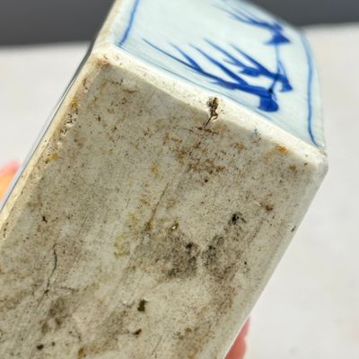A Chinese blue and white 'Roosters' tea caddy — foto 15