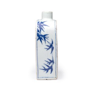A Chinese blue and white 'Roosters' tea caddy — foto 3