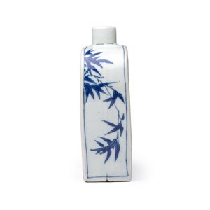A Chinese blue and white 'Roosters' tea caddy — foto 6