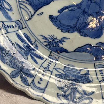 A Chinese blue and white 'Scholar' dish  — photo 2