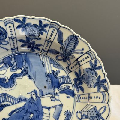 A Chinese blue and white 'Scholar' dish  — photo 4