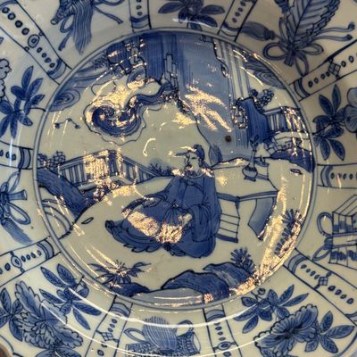 A Chinese blue and white 'Scholar' dish  — photo 8