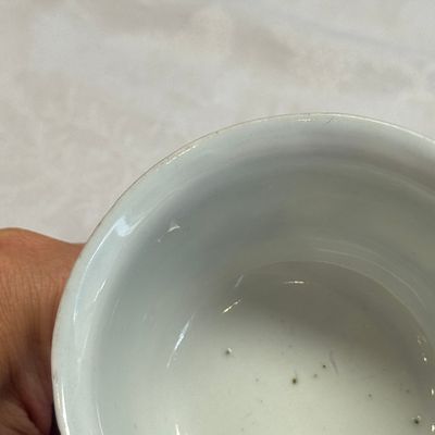 A Chinese blue and white 'Scholars' stem cup — photo 13