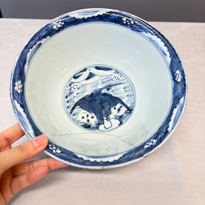 A Chinese blue and white 'Shoulao and Eight Immortals' bowl — foto 6