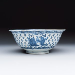 A Chinese blue and white 'Shoulao and Eight Immortals' bowl — foto 2