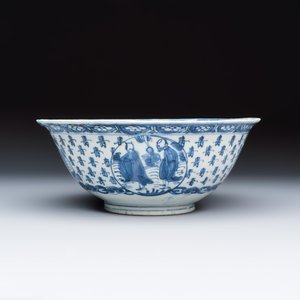 A Chinese blue and white 'Shoulao and Eight Immortals' bowl — foto 3