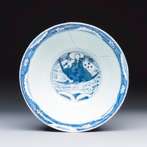 A Chinese blue and white 'Shoulao and Eight Immortals' bowl — foto 6