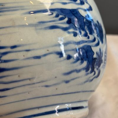 A Chinese blue and white 'Zhu Lin Qi Xian 竹林七賢' bottle vase — 照片 11