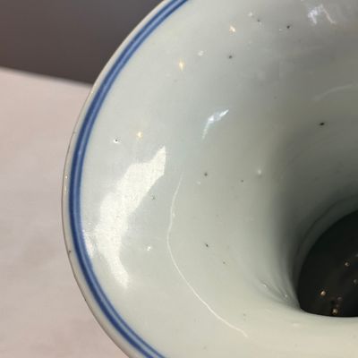 A Chinese blue and white 'Zun' vase with dragon and phoenix design — foto 12