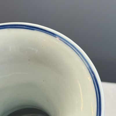 A Chinese blue and white 'Zun' vase with dragon and phoenix design — foto 14
