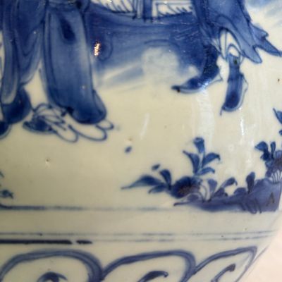 A Chinese blue and white baluster vase with narrative design — 照片 12