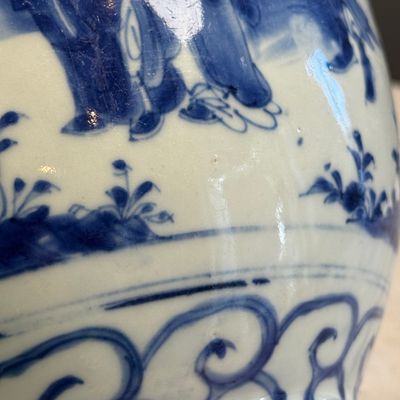 A Chinese blue and white baluster vase with narrative design — 照片 13