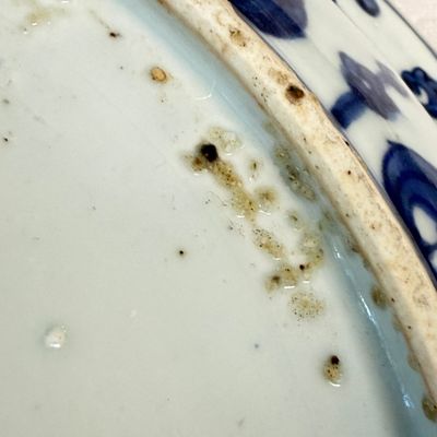 A Chinese blue and white dish with floral design — photo 19
