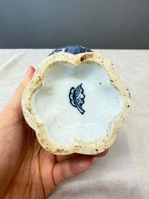 A Chinese blue and white double-spouted swirling-lobed cruet — 照片 7