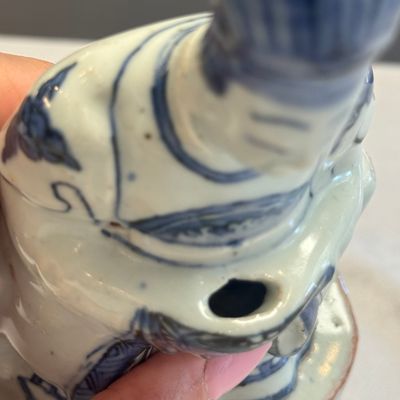 A Chinese blue and white figure of a Daoist deity — photo 11