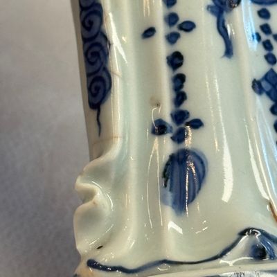 A Chinese blue and white figure of the immortal He Xiangu — photo 15