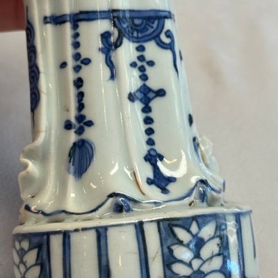 A Chinese blue and white figure of the immortal He Xiangu — photo 16