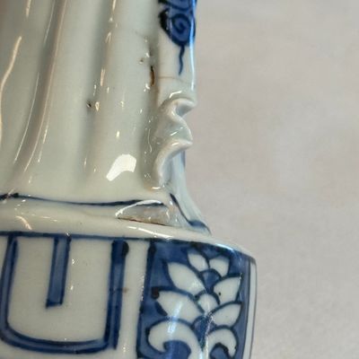 A Chinese blue and white figure of the immortal He Xiangu — photo 18