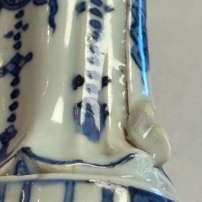 A Chinese blue and white figure of the immortal He Xiangu — photo 20