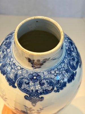A Chinese blue and white five-piece garniture with birds among flowering branches — photo 12