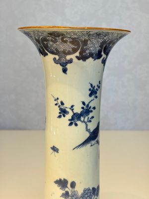 A Chinese blue and white five-piece garniture with birds among flowering branches — photo 49