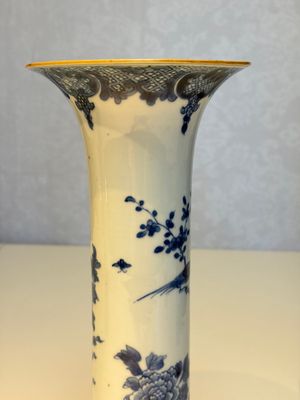 A Chinese blue and white five-piece garniture with birds among flowering branches — photo 59