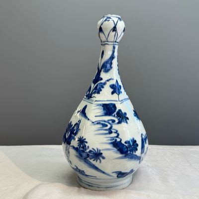 A Chinese blue and white garlic-mouth bottle vase — photo 6