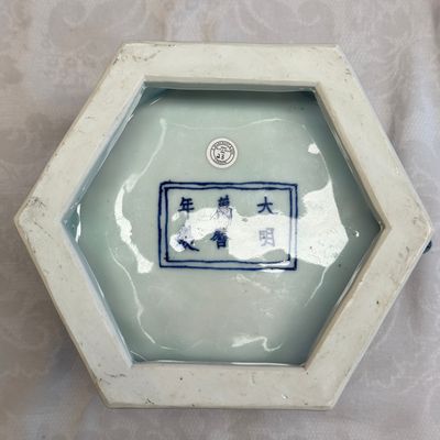 A Chinese blue and white hexagonal censer — foto 25