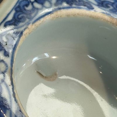A Chinese blue and white hexagonal salt after a European silver model — photo 16