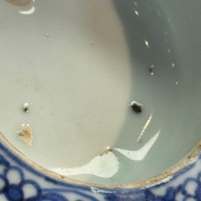 A Chinese blue and white hexagonal salt after a European silver model — photo 17