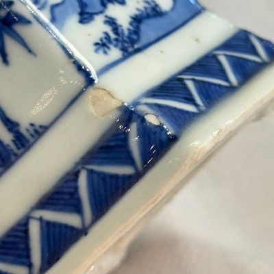 A Chinese blue and white hexagonal salt after a European silver model — photo 23