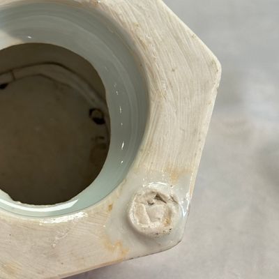 A Chinese blue and white hexagonal salt after a European silver model — photo 32