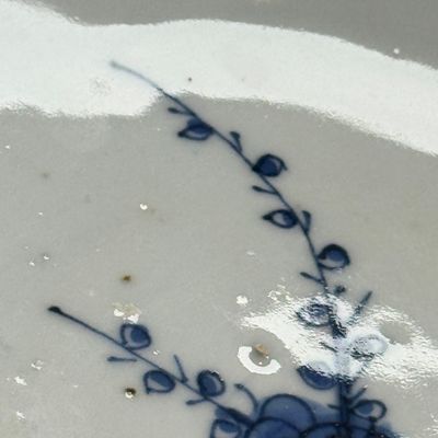 A Chinese blue and white ko-sometsuke 'Poem' plate — photo 12