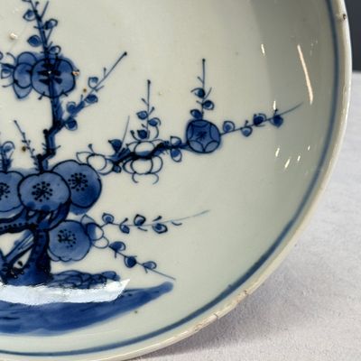 A Chinese blue and white ko-sometsuke 'Poem' plate — photo 7