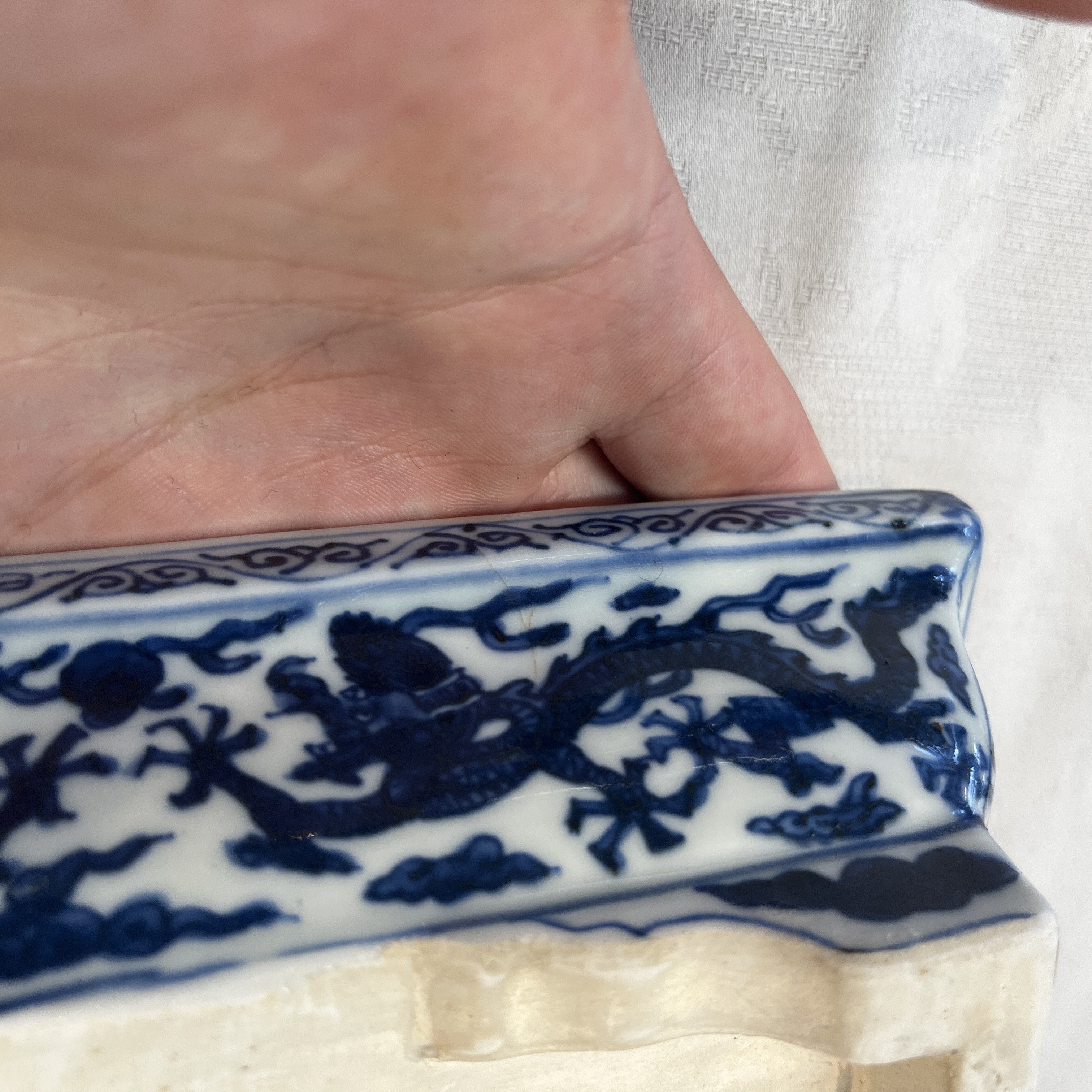 A Chinese blue and white openwork rectangular box and cover — photo 49