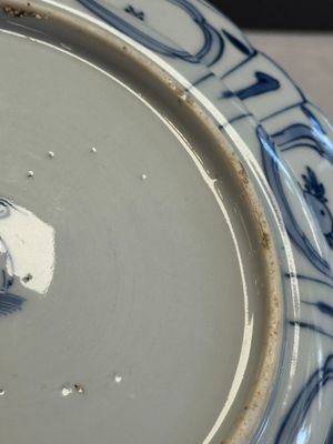 A Chinese blue and white plate with birds in a landscape — photo 16