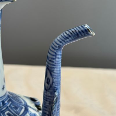 A Chinese blue and white pomegranate-shaped ewer — 照片 7
