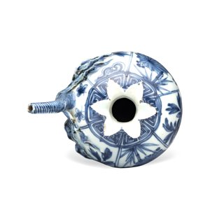 A Chinese blue and white pomegranate-shaped ewer — 照片 6
