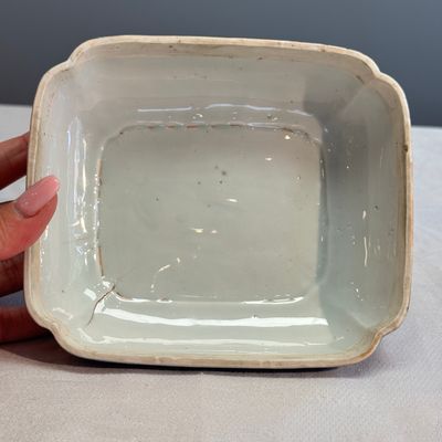 A Chinese blue and white quatrefoil 'Dragon' box and cover — 照片 32