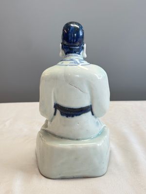 A Chinese blue and white seated figure of Wenchang — photo 3