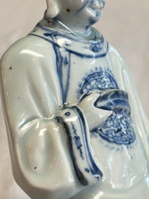 A Chinese blue and white seated figure of Wenchang — photo 7