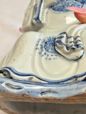 A Chinese blue and white seated figure of Wenchang — photo 8