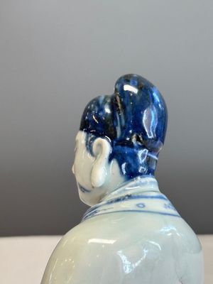 A Chinese blue and white seated figure of Wenchang — photo 10