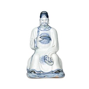 A Chinese blue and white seated figure of Wenchang — photo 2