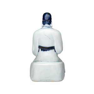 A Chinese blue and white seated figure of Wenchang — photo 4